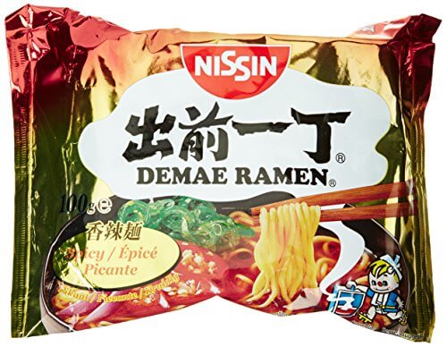Nissin Demae Ramen Spicy, 5er Pack (5 x 100 g Beutel) - 1
