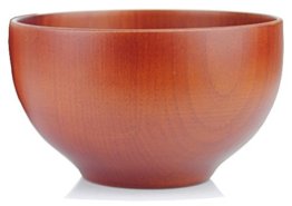 Traditionelle japanische Reisschale bzw. Suppenschale aus Kastanienholz - 12 cm - für Reis, Suppen, Desserts, Knabbereien (Braun) - 1