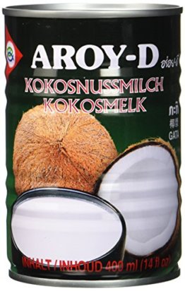 Aroy-D Kokosnussmilch, Fettgehalt: ca. 17%, 12er Pack (12 x 400 ml Packung) - 1